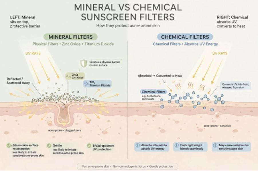 Mineral Versus Chemical Filters for Breakouts