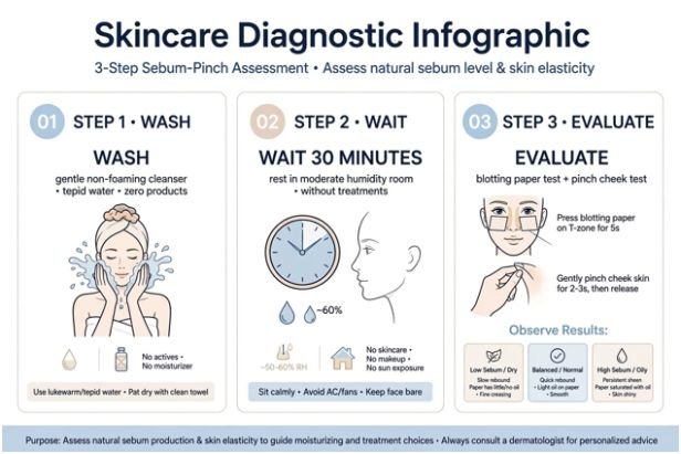 My At-Home Diagnostic Framework: The Sebum-Pinch Assessment