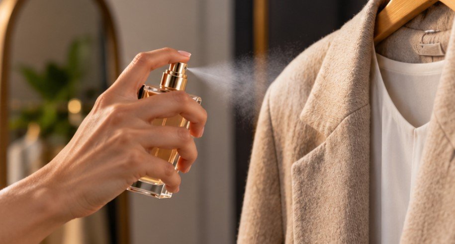 What About Spraying Perfume on Clothing?