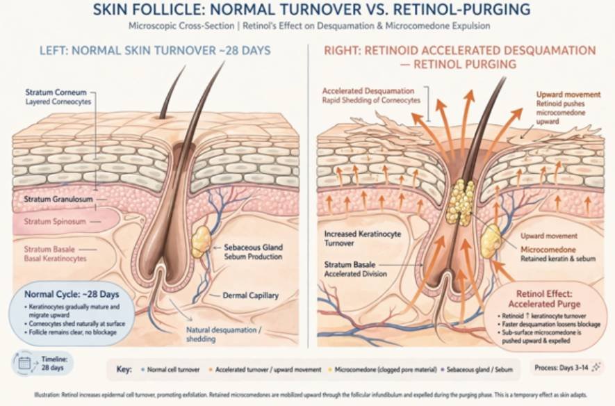 What Retinol Purging Actually Does Under the Microscope